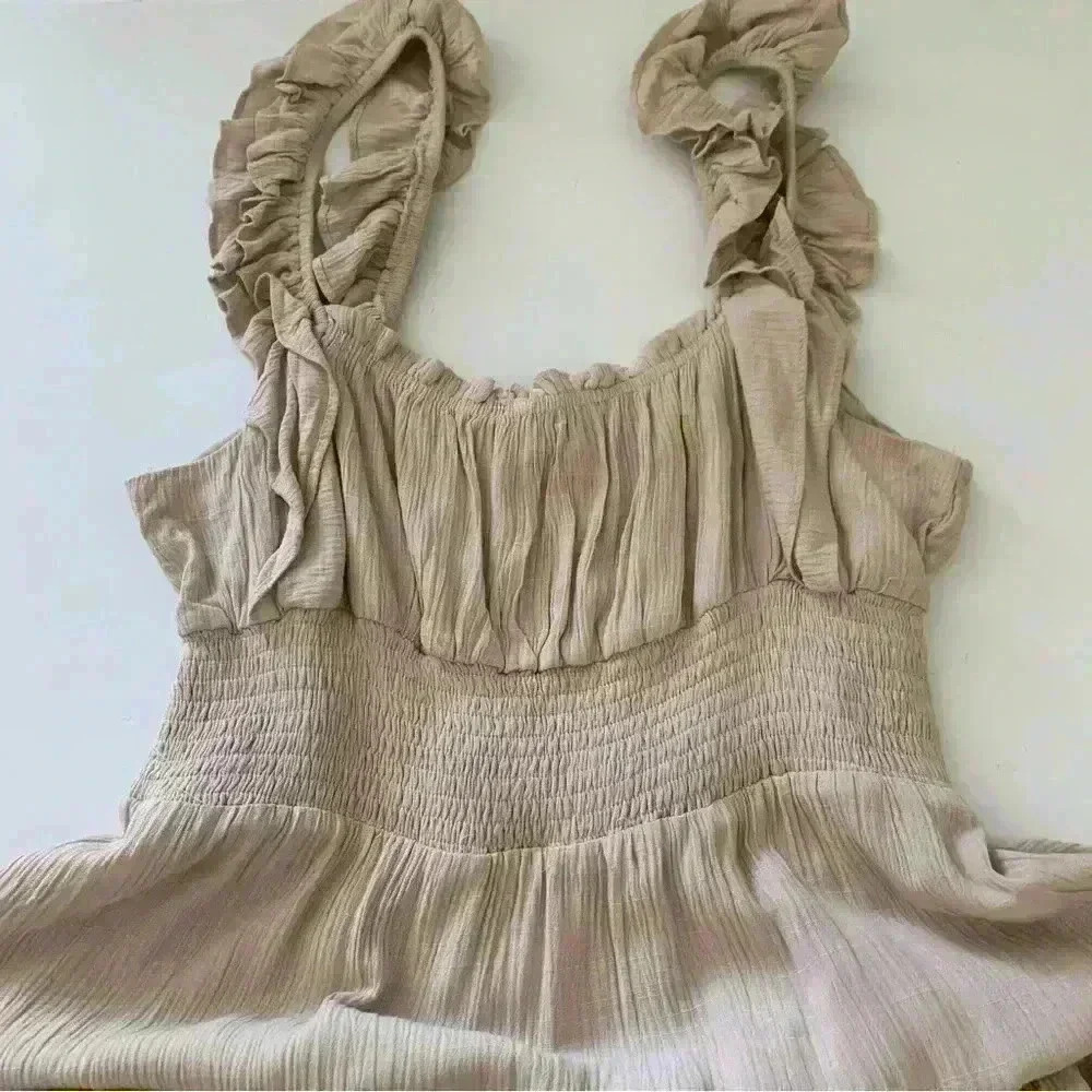 The Post Women's Angie Taupe Flowy Dress Size Large NWOT - Picture 7 of 10